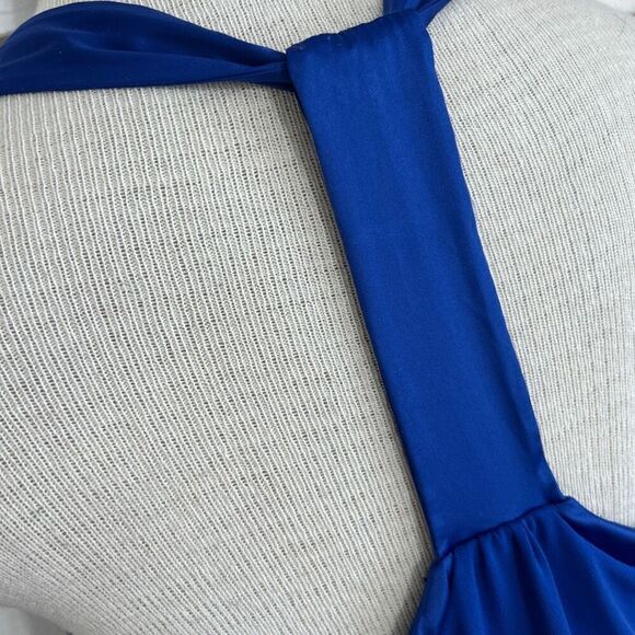 Express royal blue halter top with built in bra size medium EUC - Picture 4 of 14